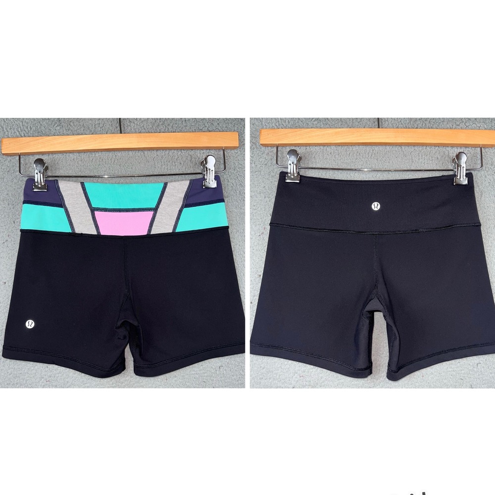 Lululemon Reverse Groove Shorts Size 4 Waistband Fold